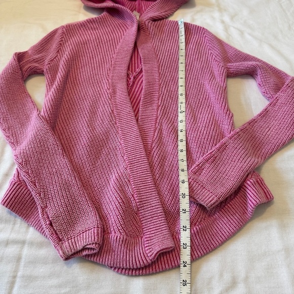 Ivivva LuLuLemon 10 To The Moon & Back Pink Cardigan Sweater w/ Hood - Picture 6 of 8
